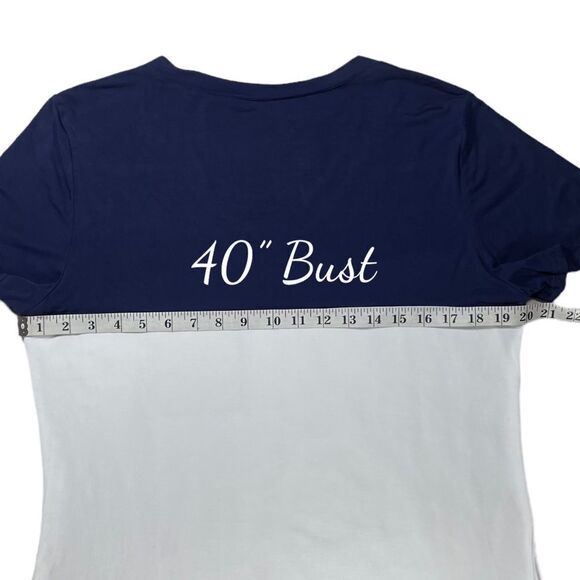 Amazon Faux Suede Pocket Color Block Tee Sz L - Picture 7 of 12